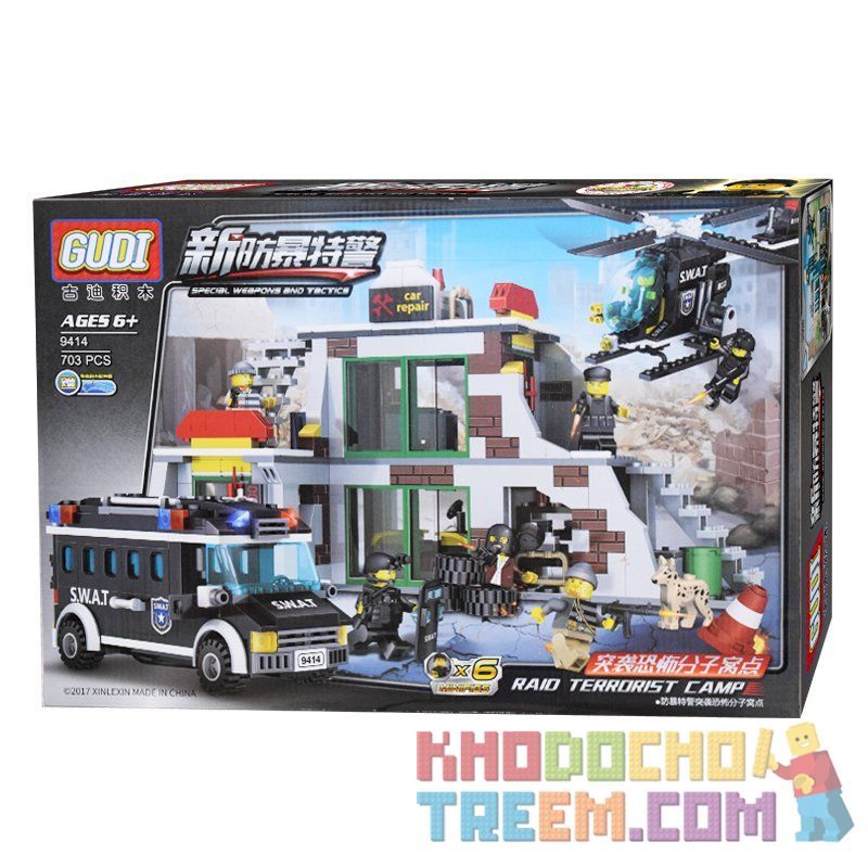 Enlighten 9414 Qman 9414 Xếp hình kiểu  MILITARY ARMY Police SWAT Raid Terrorists Đột Kích Trạm Sửa Xe Chứa Khủng Bố 703 khối Enlighten 9414 Qman 9414 Xếp hình kiểu  MILITARY ARMY Police SWAT Raid Terrorists Đột Kích Trạm Sửa Xe Chứa Khủng Bố 703 khối