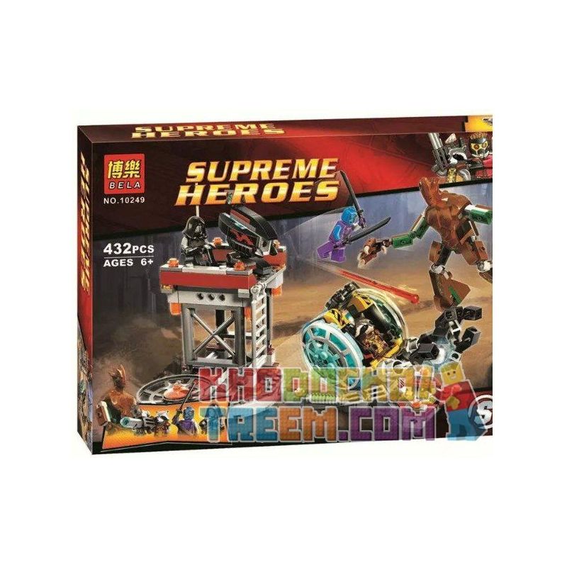 NOT Lego KNOWHERE ESCAPE MISSION 76020 Bela 10249 Lari 10249 xếp lắp ráp ghép mô hình KNOWHERE GIẢI THOÁT SỨ MỆNH NHIỆM VỤ TRỐN CỦA Marvel Super Heroes Siêu Anh Hùng Marvel 433 khối