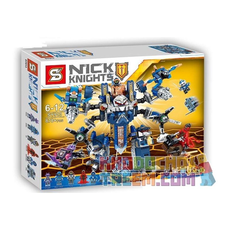 SHENG YUAN SY SY913 non Lego NGƯỜI GIÁM HỘ HOÀNG GIA bộ đồ chơi xếp lắp ráp ghép mô hình Nexo Knights NICK KNIGHTS Hiệp Sỹ Nexo 870 khối