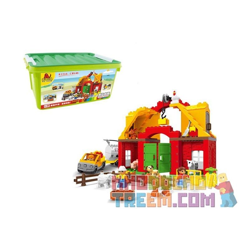 HYSTOYS HONGYUANSHENG AOLEDUOTOYS GM-5001 5001 GM5001 HG-1268 1268 HG1268 Xếp hình kiểu    Big Farm Nông Trại Nhỏ gồm 2 hộp nhỏ 76 khối HYSTOYS HONGYUANSHENG AOLEDUOTOYS GM-5001 5001 GM5001 HG-1268 1268 HG1268 Xếp hình kiểu    Big Farm Nông Trại Nhỏ gồm 2 hộp nhỏ 76 khối