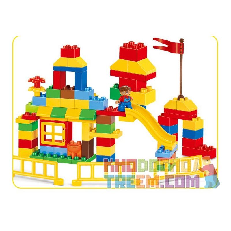 HYSTOYS HONGYUANSHENG AOLEDUOTOYS GM-5029 5029 GM5029 HG-1283 1283 HG1283 Xếp hình kiểu    Learning Paradise Thiên đường Học Tập gồm 2 hộp nhỏ 112 khối