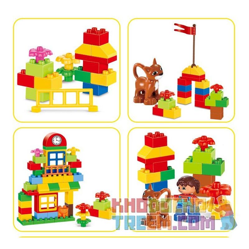 HYSTOYS HONGYUANSHENG AOLEDUOTOYS GM-5029 5029 GM5029 HG-1283 1283 HG1283 Xếp hình kiểu    Learning Paradise Thiên đường Học Tập gồm 2 hộp nhỏ 112 khối