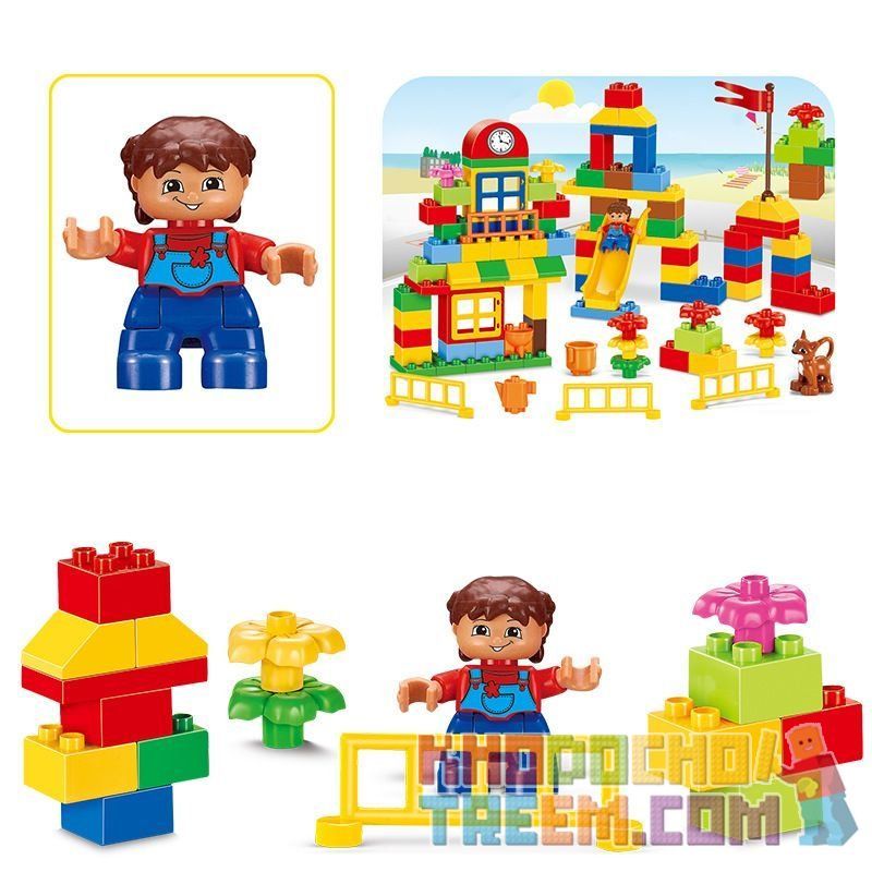 HYSTOYS HONGYUANSHENG AOLEDUOTOYS GM-5029 5029 GM5029 HG-1283 1283 HG1283 Xếp hình kiểu    Learning Paradise Thiên đường Học Tập gồm 2 hộp nhỏ 112 khối