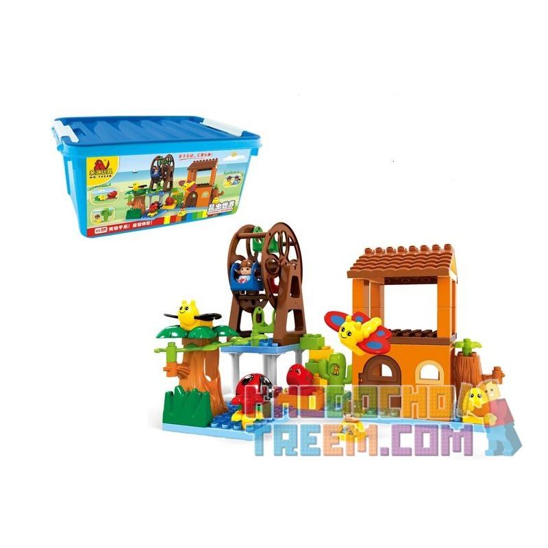 HYSTOYS HONGYUANSHENG AOLEDUOTOYS GM-5015 5015 GM5015 GM-5015B 5015B GM5015B HG-1454 1454 HG1454 Xếp hình kiểu    Insect World Thế Giới Côn Trùng gồm 2 hộp nhỏ 55 khối