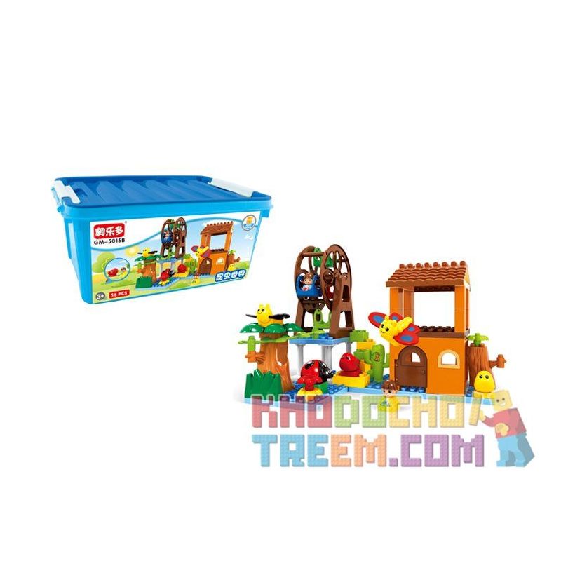 HYSTOYS HONGYUANSHENG AOLEDUOTOYS GM-5015 5015 GM5015 GM-5015B 5015B GM5015B HG-1454 1454 HG1454 Xếp hình kiểu    Insect World Thế Giới Côn Trùng gồm 2 hộp nhỏ 55 khối