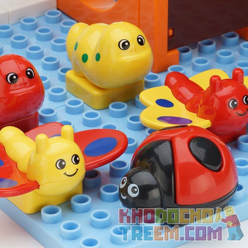 HYSTOYS HONGYUANSHENG AOLEDUOTOYS GM-5015 5015 GM5015 GM-5015B 5015B GM5015B HG-1454 1454 HG1454 Xếp hình kiểu    Insect World Thế Giới Côn Trùng gồm 2 hộp nhỏ 55 khối