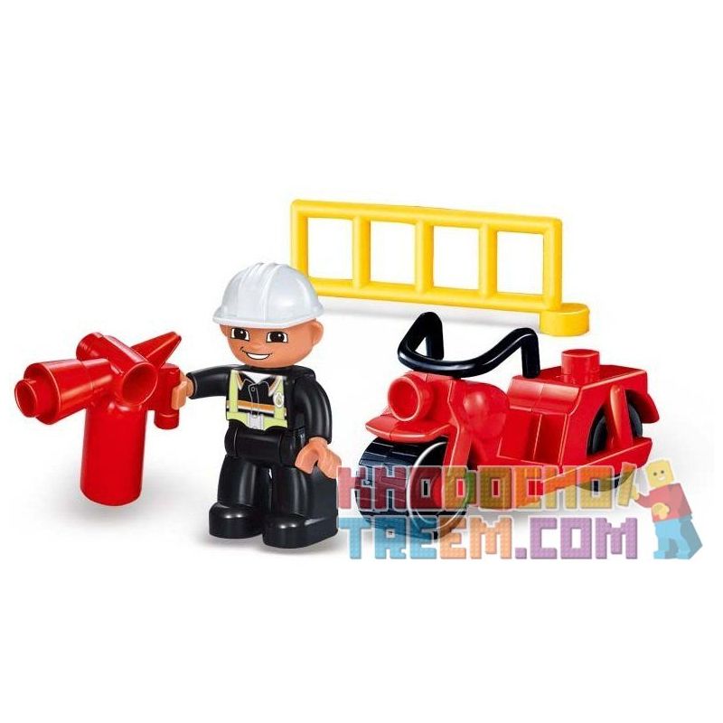 HYSTOYS HONGYUANSHENG AOLEDUOTOYS HG-1402 1402 HG1402 Xếp hình kiểu    Fire Story Câu Chuyện Cứu Hỏa Có Bàn 107 khối