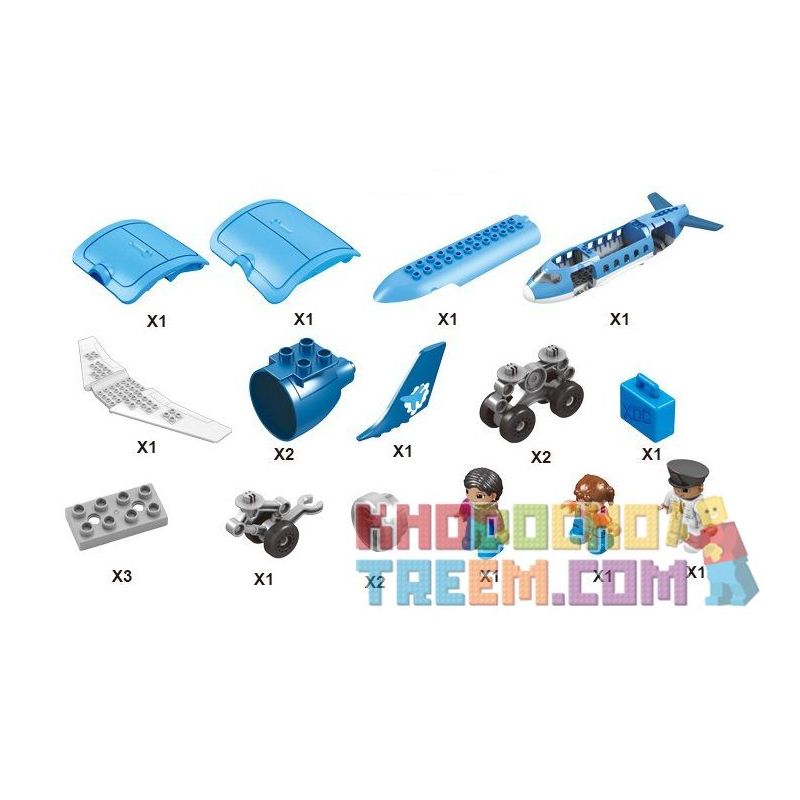 HYSTOYS HONGYUANSHENG AOLEDUOTOYS GM-5014 5014 GM5014 HG-1204 1204 HG1204 Xếp hình kiểu    Happy Airport Sân Bay Nhộn Nhịp gồm 2 hộp nhỏ 30 khối