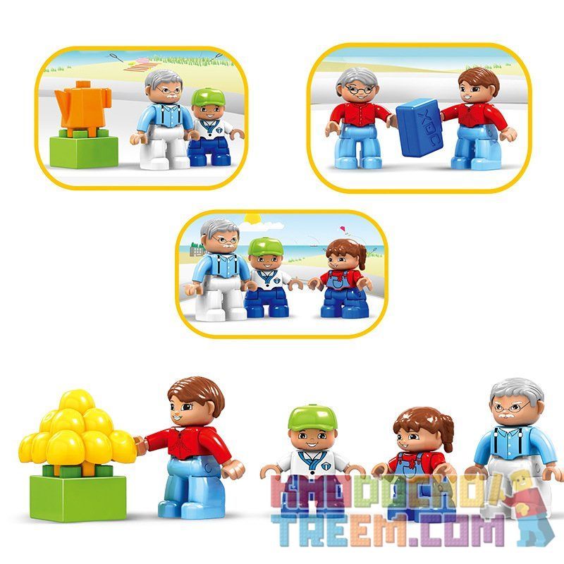 HYSTOYS HONGYUANSHENG AOLEDUOTOYS HG-1614 1614 HG1614 Xếp hình kiểu    Warm Family Gia đình ấm áp 121 khối