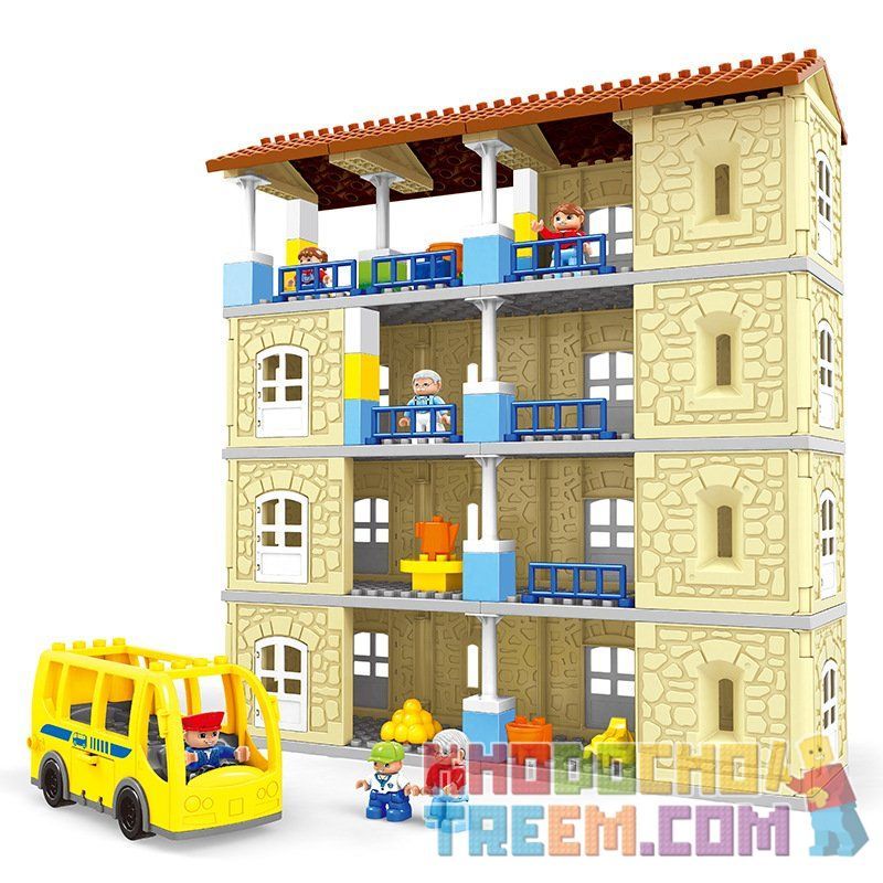 HYSTOYS HONGYUANSHENG AOLEDUOTOYS HG-1614 1614 HG1614 Xếp hình kiểu    Warm Family Gia đình ấm áp 121 khối