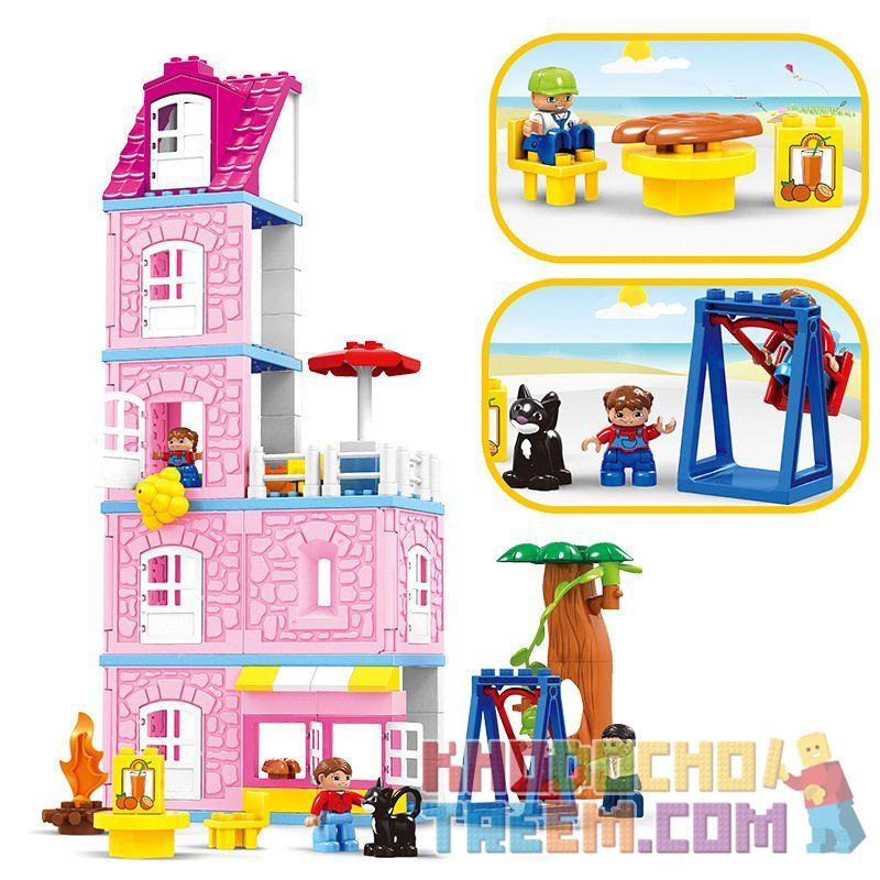 HYSTOYS HONGYUANSHENG AOLEDUOTOYS HG-1620 1620 HG1620 Xếp hình kiểu    Warm Family Gia đình ấm áp 89 khối