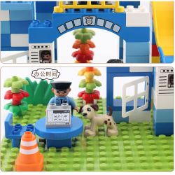 HYSTOYS HONGYUANSHENG AOLEDUOTOYS GM-5034 5034 GM5034 Xếp hình kiểu    Super Police Trụ Sở Cảnh Sát 100 khối