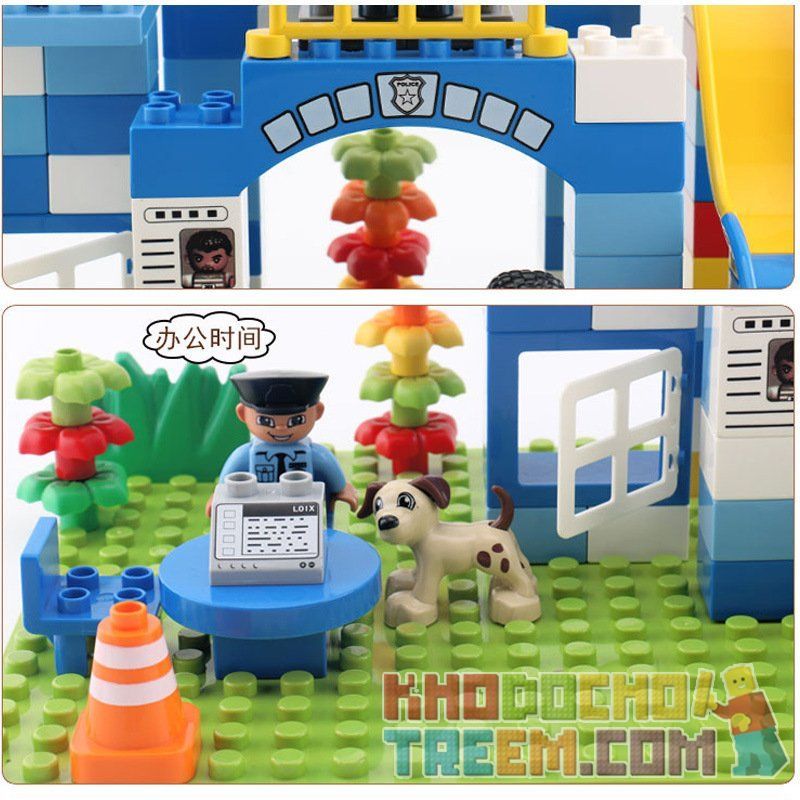 HYSTOYS HONGYUANSHENG AOLEDUOTOYS GM-5034 5034 GM5034 Xếp hình kiểu    Super Police Trụ Sở Cảnh Sát 100 khối