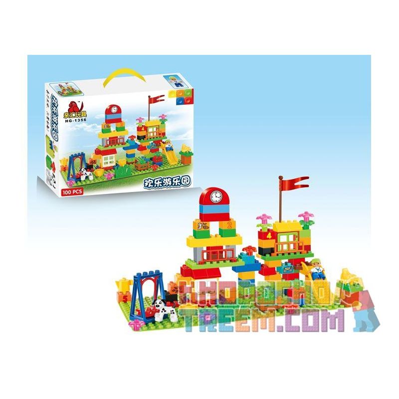 HYSTOYS HONGYUANSHENG AOLEDUOTOYS HG-1356 1356 HG1356 Xếp hình kiểu    Playground Khu Vui Chơi 100 khối