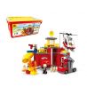 HYSTOYS HONGYUANSHENG AOLEDUOTOYS HG-1637B 1637B HG1637B Xếp hình kiểu    Fire Excerters Trụ Sở Cứu Hỏa Có Hộp 75 khối