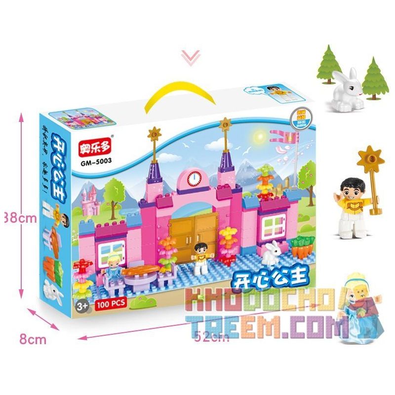 HYSTOYS HONGYUANSHENG AOLEDUOTOYS GM-5003 5003 GM5003 Xếp hình kiểu    Happy Princess Công Chúa Vui Vẻ 100 khối