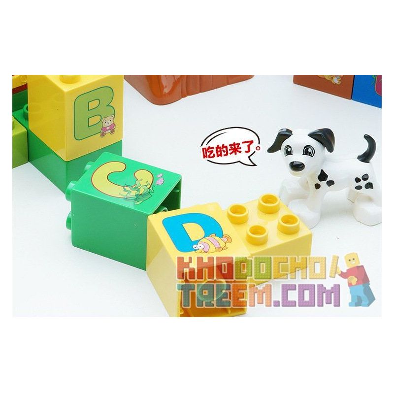 HYSTOYS HONGYUANSHENG AOLEDUOTOYS GM-5009 5009 GM5009 Xếp hình kiểu    Learning Alphabet Học Bảng Chữ Cái 108 khối