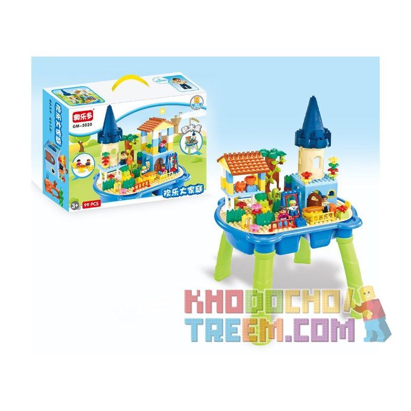 HYSTOYS HONGYUANSHENG AOLEDUOTOYS GM-5020 5020 GM5020 Xếp hình kiểu    Happy Family Ngôi Nhà Vui Vẻ Có Bàn 99 khối