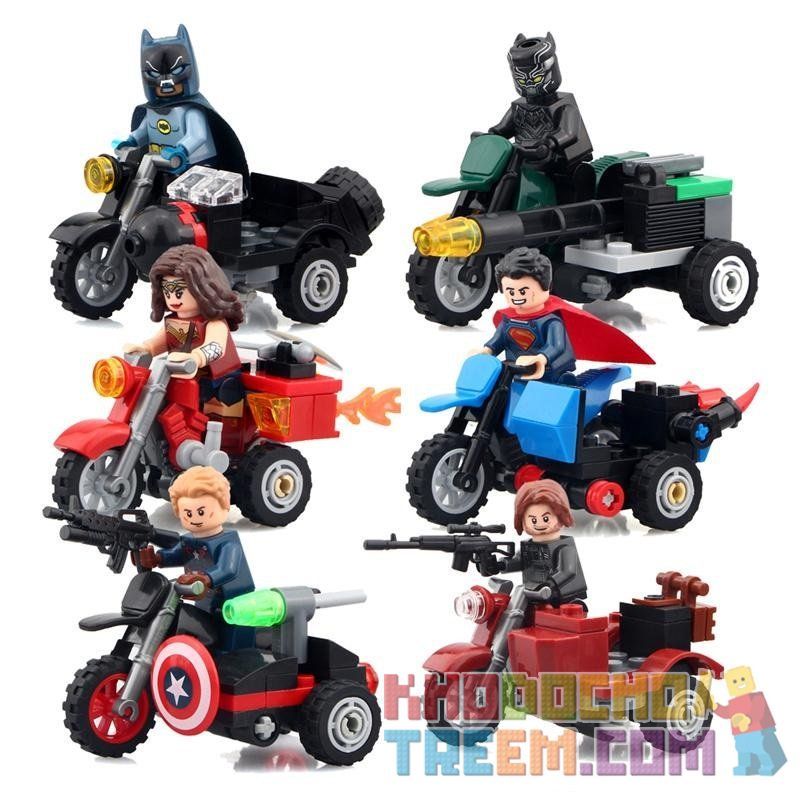 JISI 7008 7009 7010 7011 7012 7013 non Lego 6 NHÂN VẬT CHIẾN BINH bộ đồ chơi xếp lắp ráp ghép mô hình Super Heroes Siêu Nhân Anh Hùng