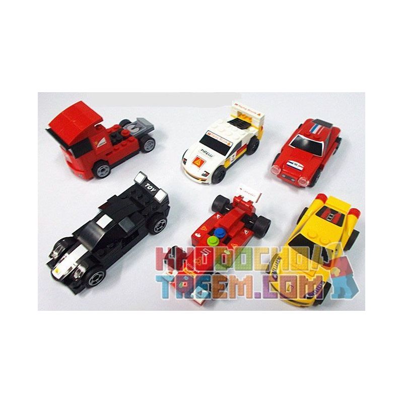 NOT Lego FERRARI 150 ITALIA SCUDERIA TRUCK F40 250 GT BERLINETTA 458 FXX 30195 JISI 2210 2211 2212 2213 2214 2215 SEMBO 607202B xếp lắp ráp ghép mô hình Racers Đua Tốc Độ 51 khối