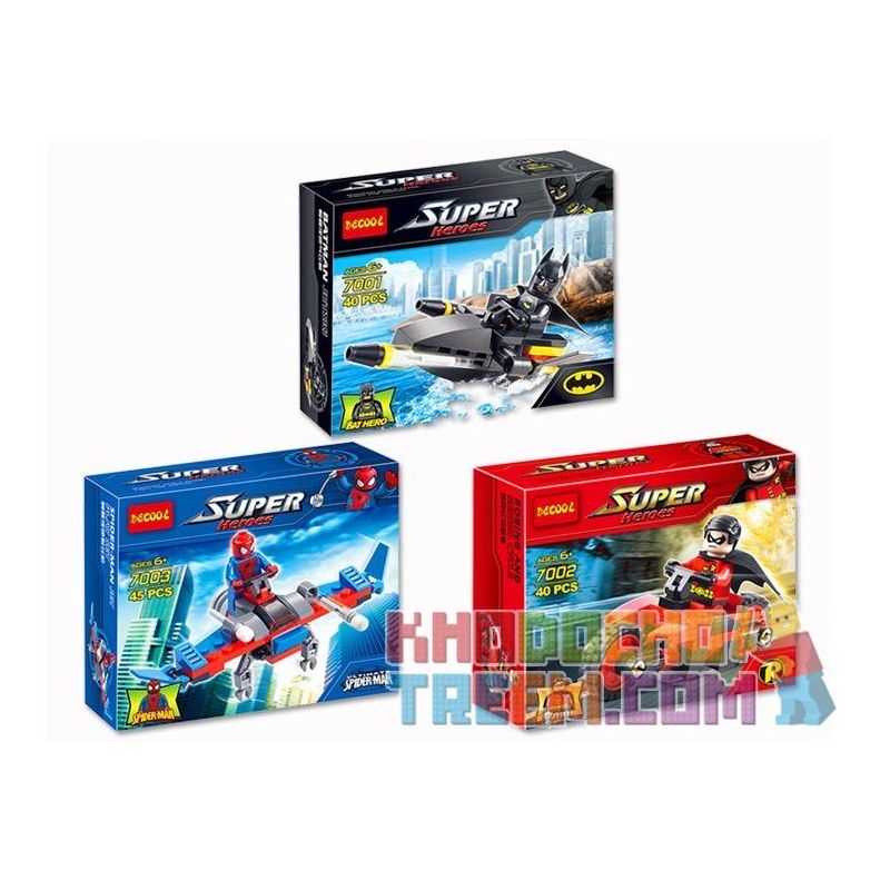 NOT Lego SPIDER-MAN BATMAN JETSKI ROBIN AND REDBIRD CYCLE 30166 JISI 7003 7001 7002 SHENG YUAN/SY SY201B 201B xếp lắp ráp ghép mô hình SIÊU ANH HÙNG BATMAN SPIDER ROBIN HỘI TỤ NGƯỜI NHỆN JETSKI CHU KỲ VÀ REDBIRD Dc Comics Super Heroes Siêu Anh Hùng Dc 45 khối