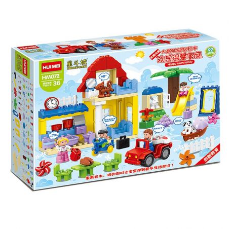 HUIMEI STAR CITY XING DOU CHENG HM072 Xếp hình kiểu    Happy Family Gia đình Vui Vẻ 92 khối