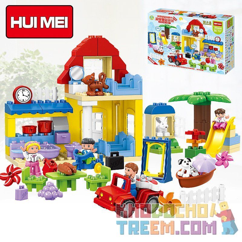 HUIMEI STAR CITY XING DOU CHENG HM072 Xếp hình kiểu    Happy Family Gia đình Vui Vẻ 92 khối
