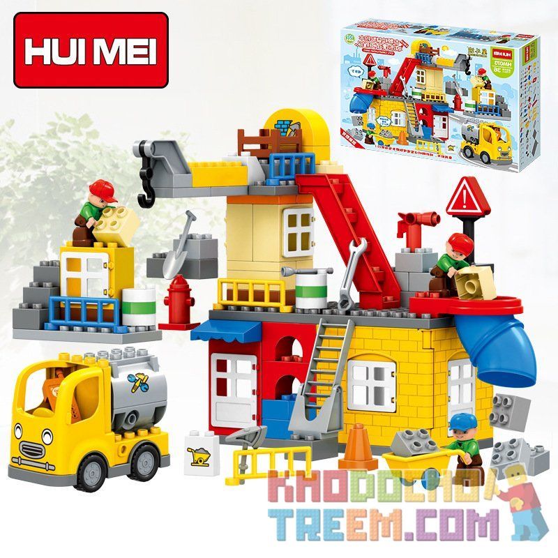 HUIMEI STAR CITY XING DOU CHENG HM073 Xếp hình kiểu    Construction Engineering Team Đội Thợ Xây Nhà 102 khối