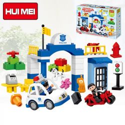 HUIMEI STAR CITY XING DOU CHENG HM075 Xếp hình kiểu    City Center Police Trụ Sở Cảnh Sát Thành Phố 51 khối