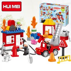 HUIMEI STAR CITY XING DOU CHENG HM077 Xếp hình kiểu    Consumer Rescue Lính Cứu Hỏa Giải Cứu Em Bé 52 khối