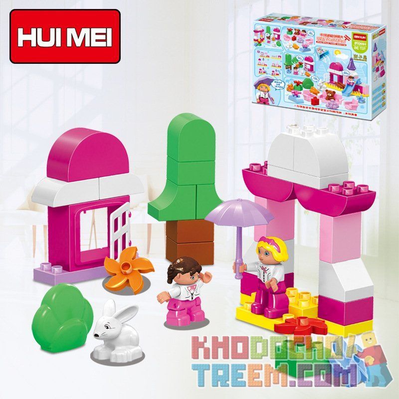 HUIMEI STAR CITY XING DOU CHENG HM078 Xếp hình kiểu    Princess Dream Castle Paradise Lâu đài Sân Chơi Nhỏ Của Công Chúa 59 khối