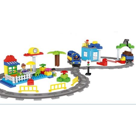 HUIMEI STAR CITY XING DOU CHENG HM312 Xếp hình kiểu    Logistics Train Tàu Hỏa Vận Chuyển 110 khối