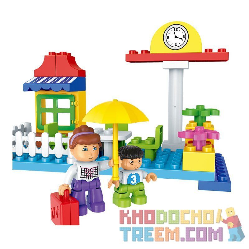 HUIMEI STAR CITY XING DOU CHENG HM312 Xếp hình kiểu    Logistics Train Tàu Hỏa Vận Chuyển 110 khối