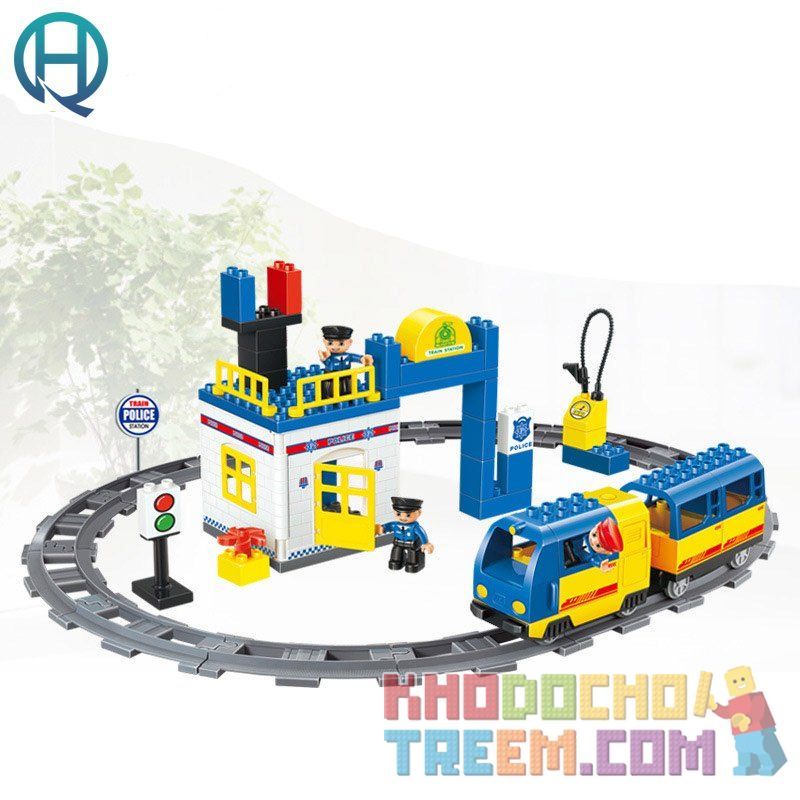 HUIMEI STAR CITY XING DOU CHENG HM325 Xếp hình kiểu    Puzzle Electric Building Blocks Police Trụ Sở điên Của Cảnh Sát 59 khối