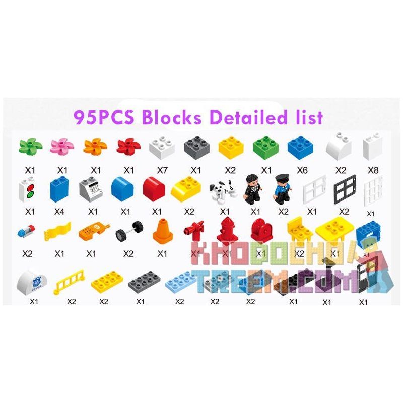 HUIMEI STAR CITY XING DOU CHENG HM066 Xếp hình kiểu    Police Department Cục Cảnh Sát 95 khối