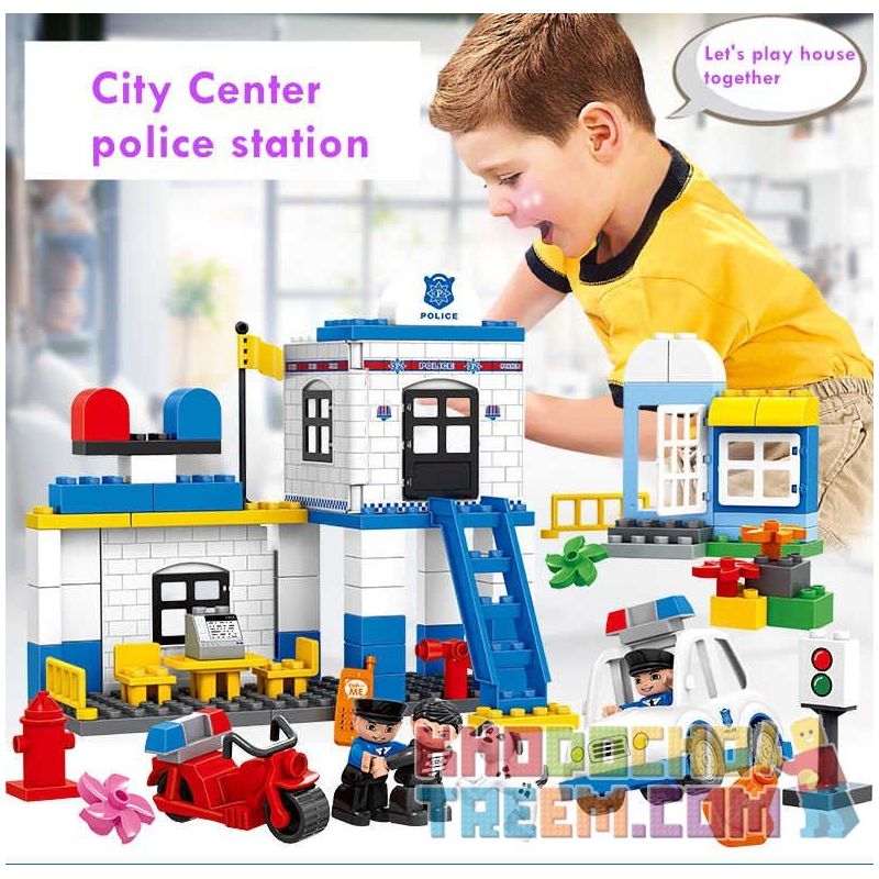 HUIMEI STAR CITY XING DOU CHENG HM066 Xếp hình kiểu    Police Department Cục Cảnh Sát 95 khối