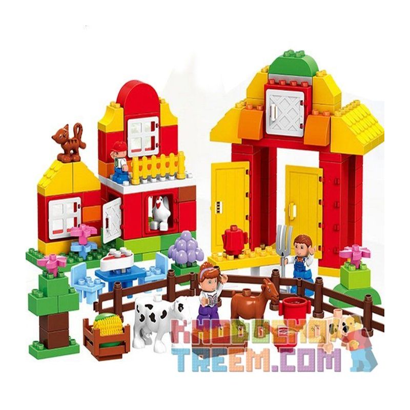 HUIMEI STAR CITY XING DOU CHENG HM068 Xếp hình kiểu Lego Duplo DUPLO Small Farm Nông Trại Nhỏ 120 khối