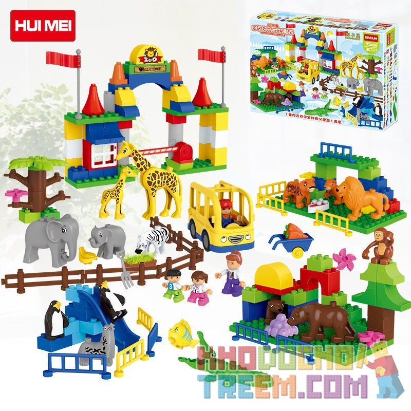 HUIMEI STAR CITY XING DOU CHENG HM071 Xếp hình kiểu    Wildlife Paradise Vườn Thú Bán Tự Nhiên 158 khối