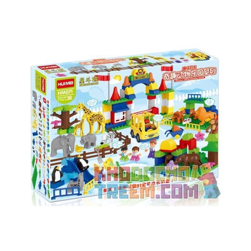 HUIMEI STAR CITY XING DOU CHENG HM071 Xếp hình kiểu    Wildlife Paradise Vườn Thú Bán Tự Nhiên 158 khối