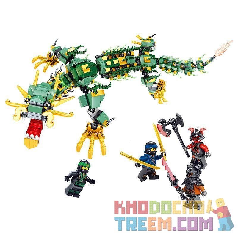 LELE 31053 Xếp hình kiểu THE LEGO NINJAGO MOVIE Green Dragon Rồng Xanh 493 khối