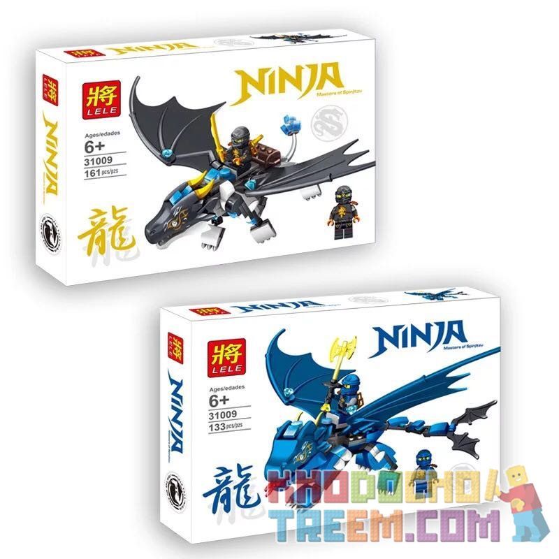 LELE 31009A 31009B 31009 non Lego CUỘC CHIẾN ĐẤU CỦA RỒNG ĐEN VÀ XANH bộ đồ chơi xếp lắp ráp ghép mô hình The Lego Ninjago Movie NINJA MASTERS OF SPINJITZU Ninja Lốc Xoáy 294 khối