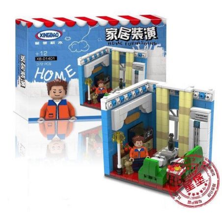 XINGBAO XB non  6 CĂN PHÒNG SINH HOẠT bộ đồ chơi xếp lắp ráp ghép mô hình Creator HOME FURNISHING Sáng Tạo 2116 khối