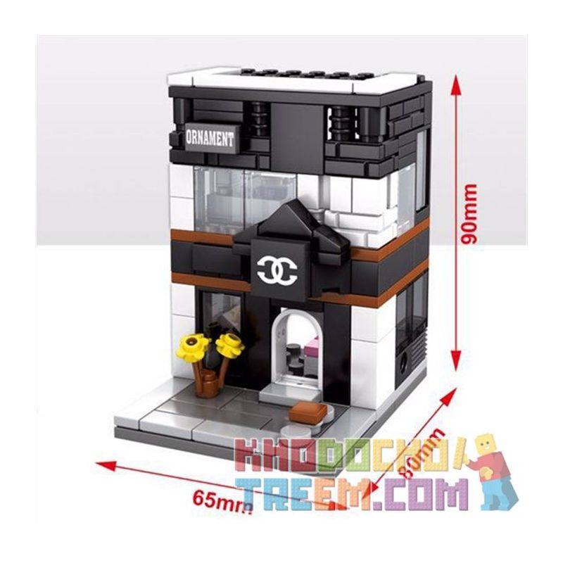 SEMBO SD6015 6015 601511 SD6014 6014 601510 SD6016 6016 SD6017 6017 non  CHUỖI CỬA HÀNG BÁN ĐỒ CAO CẤP bộ đồ chơi xếp lắp ráp ghép mô hình Mini Modular HOLIDAY STREET TRENDY SHOES SHOP CONVENLENT STORE SEMBO BLOCK APPLE CHANEL Đường Phố Thu Nhỏ 177 khối