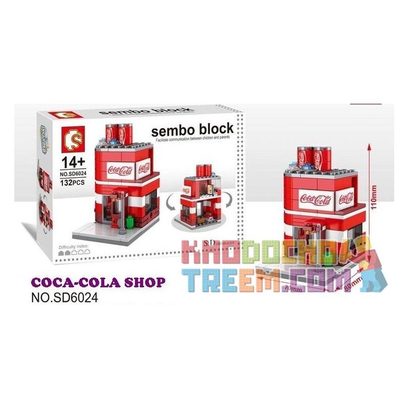 SEMBO SD6024 6024 601515 SD6022 6022 601514 SD6023 6023 SD6025 6025 non  PHỐ THƯƠNG MẠI VÀ NGÔI NHÀ KẸO NGỌT TRÊN ĐƯỜNG bộ đồ chơi xếp lắp ráp ghép mô hình Mini Modular HOLIDAY STREET SODA DRINK CANDY HOUSE SEMBO BLOCK PHARMACY Đường Phố Thu Nhỏ 189 khối