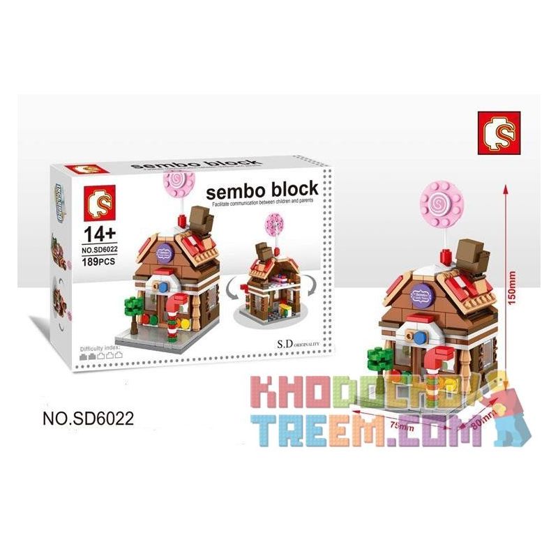 SEMBO SD6024 6024 601515 SD6022 6022 601514 SD6023 6023 SD6025 6025 non  PHỐ THƯƠNG MẠI VÀ NGÔI NHÀ KẸO NGỌT TRÊN ĐƯỜNG bộ đồ chơi xếp lắp ráp ghép mô hình Mini Modular HOLIDAY STREET SODA DRINK CANDY HOUSE SEMBO BLOCK PHARMACY Đường Phố Thu Nhỏ 189 khối
