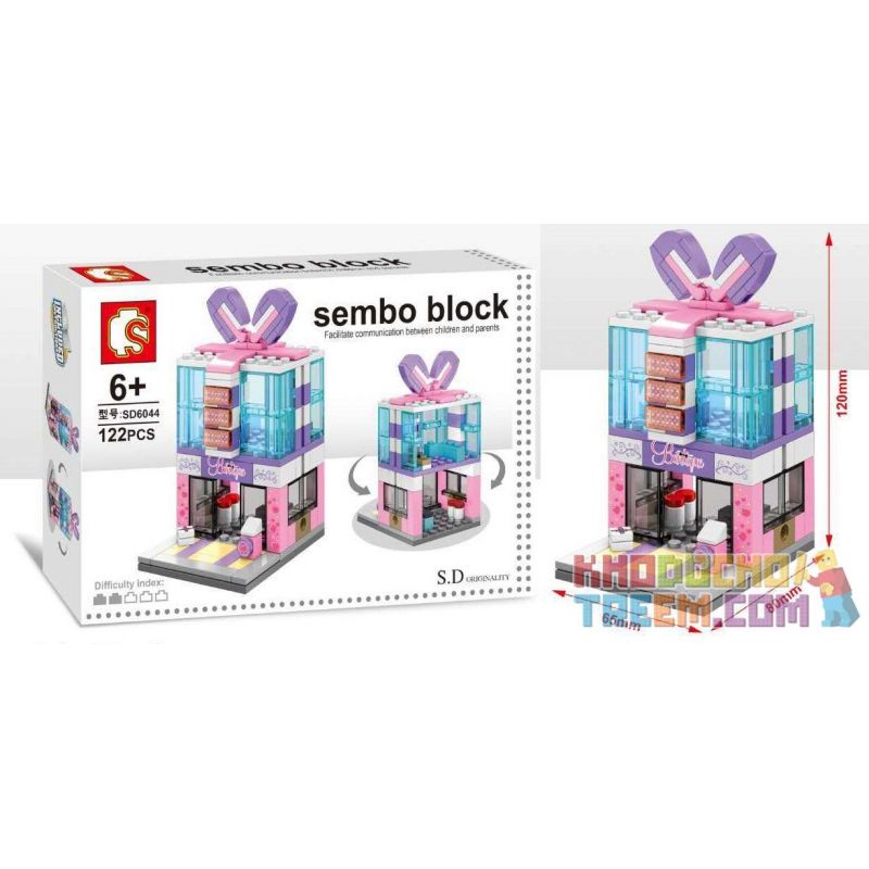 SEMBO SD6042 6042 SD6043 6043 SD6044 6044 601519 SD6045 6045 non  HỆ THỐNG CỬA HÀNG LÀM ĐẸP OMEGA H&M bộ đồ chơi xếp lắp ráp ghép mô hình Mini Modular SEMBO BLOCK M&H HOLIDAY STREET GIFT HOUSE OWEGA Đường Phố Thu Nhỏ 125 khối