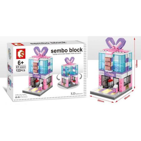 SEMBO SD6042 6042 SD6043 6043 SD6044 6044 601519 SD6045 6045 non  HỆ THỐNG CỬA HÀNG LÀM ĐẸP OMEGA H&M bộ đồ chơi xếp lắp ráp ghép mô hình Mini Modular SEMBO BLOCK M&H HOLIDAY STREET GIFT HOUSE OWEGA Đường Phố Thu Nhỏ 125 khối