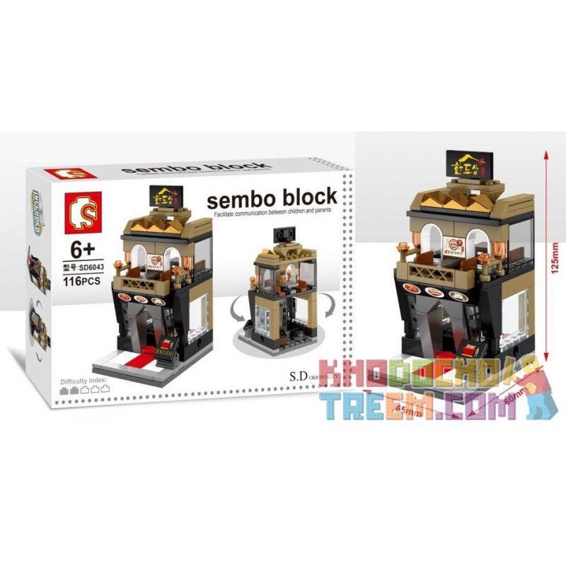 SEMBO SD6042 6042 SD6043 6043 SD6044 6044 601519 SD6045 6045 non  HỆ THỐNG CỬA HÀNG LÀM ĐẸP OMEGA H&M bộ đồ chơi xếp lắp ráp ghép mô hình Mini Modular SEMBO BLOCK M&H HOLIDAY STREET GIFT HOUSE OWEGA Đường Phố Thu Nhỏ 125 khối