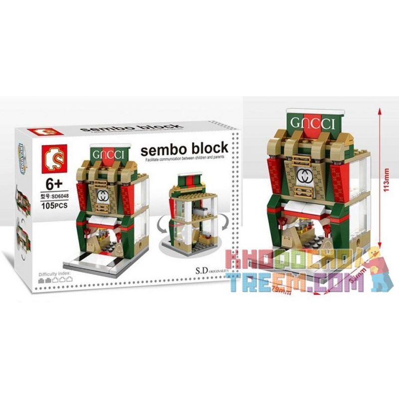 SEMBO SD6046 6046 SD6047 6047 SD6048 6048 SD6049 6049 non  CỬA HÀNG ĐỒ DA MỸ PHẨM HẢI SẢN MÁY ẢNH bộ đồ chơi xếp lắp ráp ghép mô hình Mini Modular SEMBO BLOCK GNCCI SEAFOOD SHOP Đường Phố Thu Nhỏ 111 khối