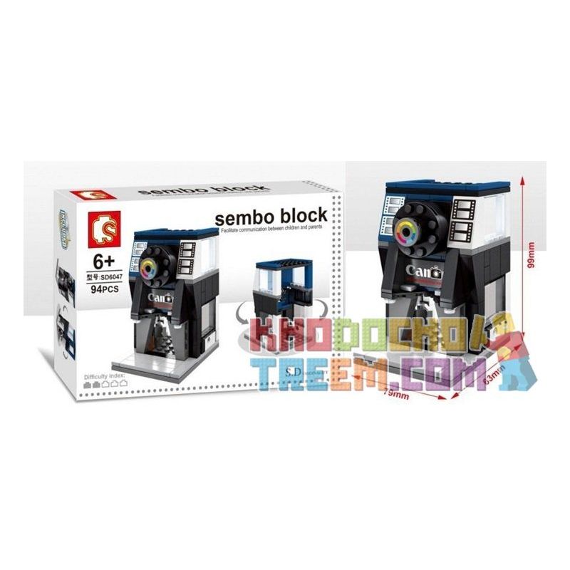 SEMBO SD6046 6046 SD6047 6047 SD6048 6048 SD6049 6049 non  CỬA HÀNG ĐỒ DA MỸ PHẨM HẢI SẢN MÁY ẢNH bộ đồ chơi xếp lắp ráp ghép mô hình Mini Modular SEMBO BLOCK GNCCI SEAFOOD SHOP Đường Phố Thu Nhỏ 111 khối